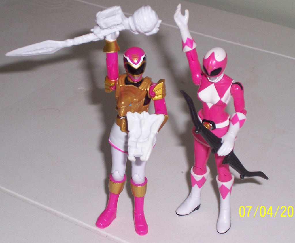 Pink Rangers - Mighty Morphin and MegaForce by ChipmunkRaccoonOz on ...