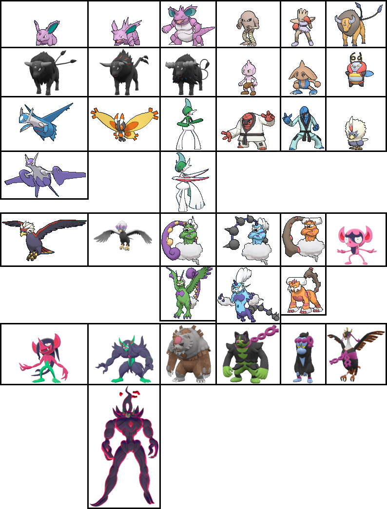 Pokemon That are All Males