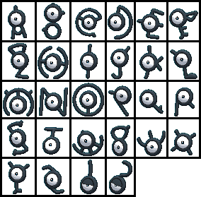 Unwon Unown Forms by ChipmunkRaccoonOz on DeviantArt