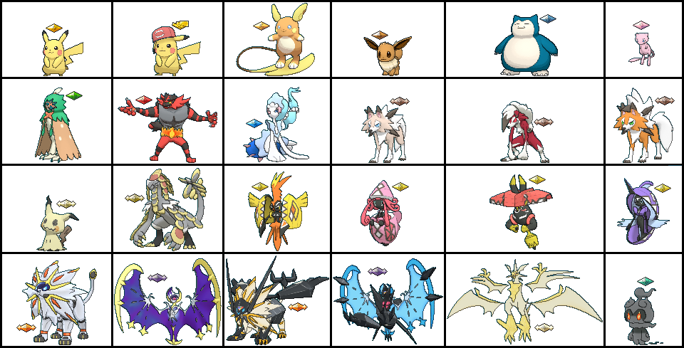 Pokemon with their Specific Z-Crystals