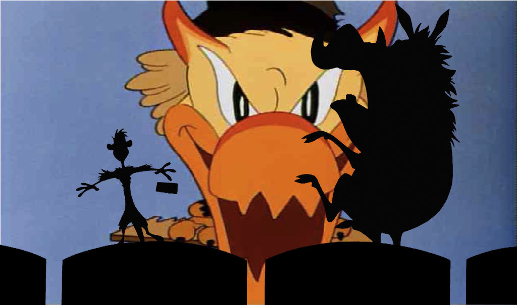 Timon and Pumbaa scared of Devil Ben Buzzard by ChipmunkRaccoonOz on ...