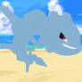 Jasmine and her Steelix at beach