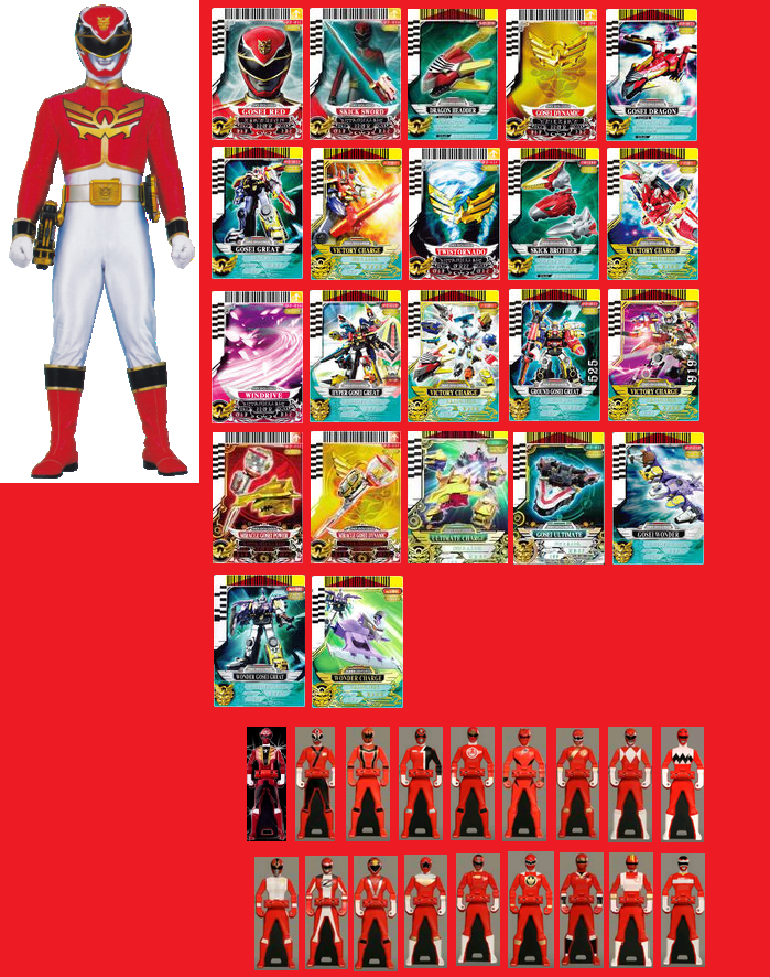 Megaforce Red Ranger's Card Deck and Ranger Keys by ChipmunkRaccoonOz ...