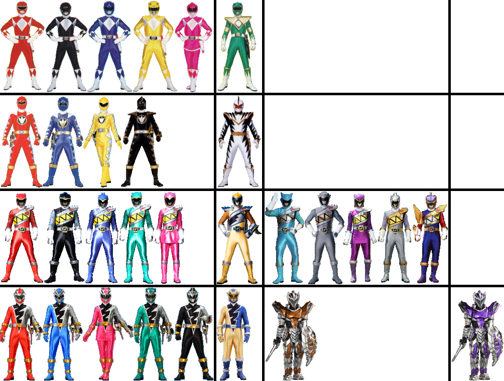 Custom Power Rangers Teams Power Ranger Dino Teams by ChipmunkRaccoonOz on DeviantArt