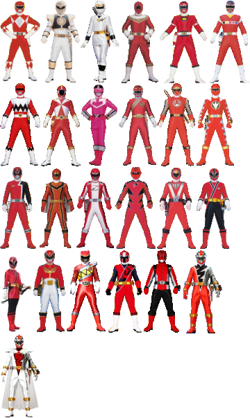 Leaders of various Power Ranger Teams by ChipmunkRaccoonOz on DeviantArt