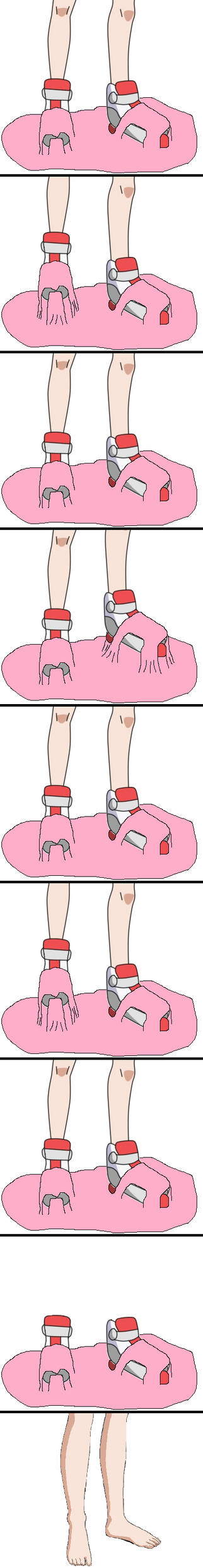 Korrina's gummed up sneaker-skates