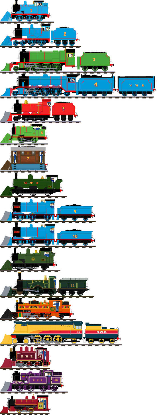 Powerpuff Engines Engines of Sodor with Snowploughs by ChipmunkRaccoonOz on DeviantArt