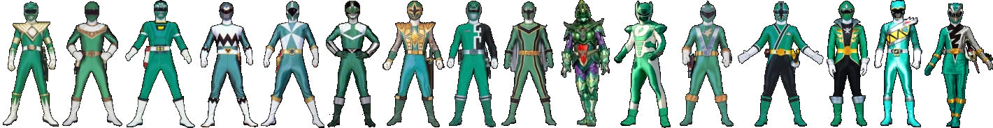 All Green Rangers by ChipmunkRaccoonOz on DeviantArt