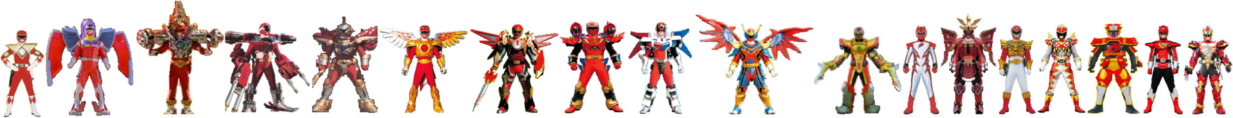 All Red Ranger Modes Super Modes for Red Rangers by ChipmunkRaccoonOz on DeviantArt