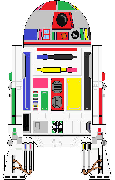 Mighty Morphin Power Rangers-colored R2-unit by ChipmunkRaccoonOz on ...
