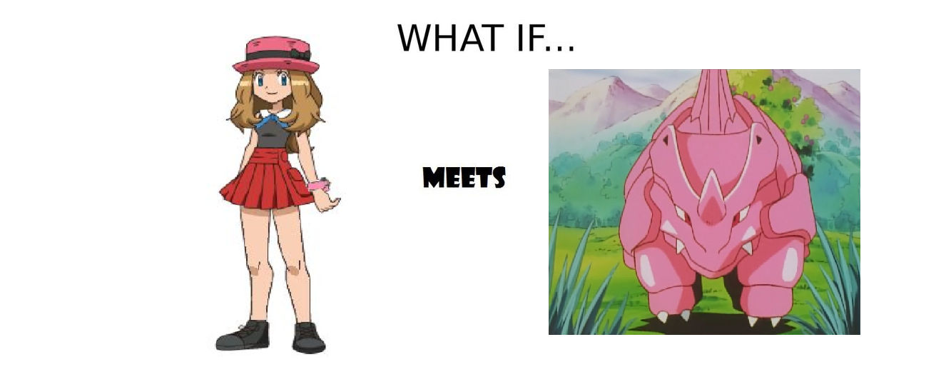 What if Serena meets Pink Rhyhorn? by ChipmunkRaccoonOz on DeviantArt