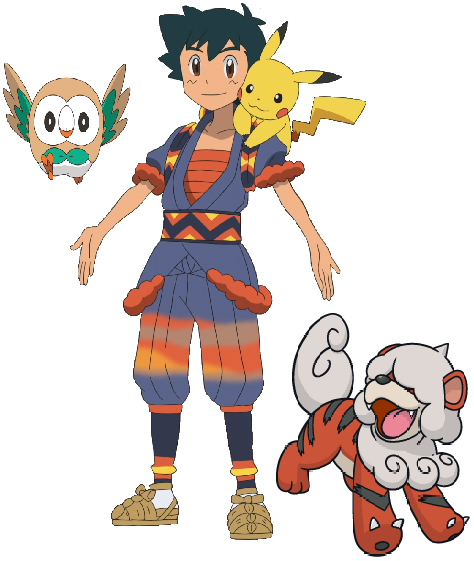 Ash and his Hisuian team by ChipmunkRaccoonOz on DeviantArt