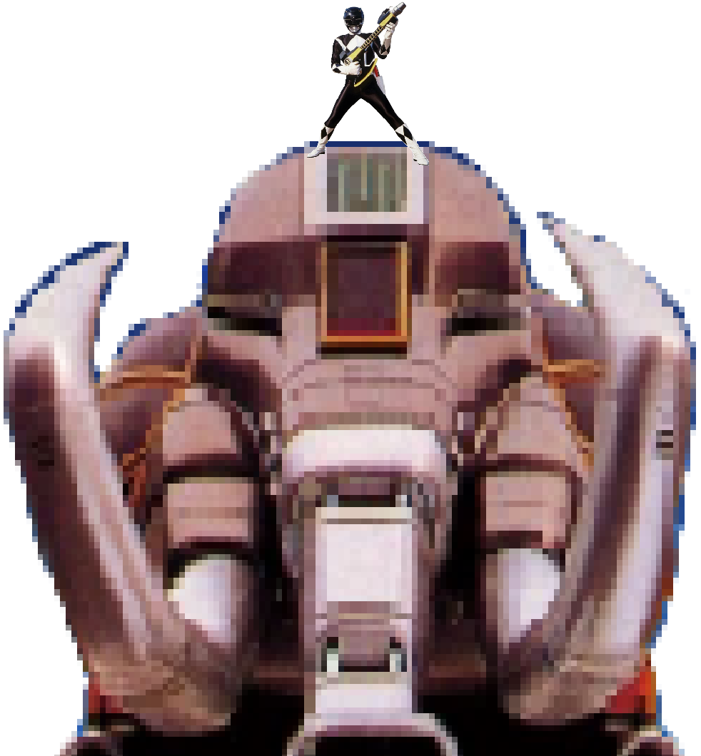 Black Ranger with Mastodon Dinozord by ChipmunkRaccoonOz on DeviantArt