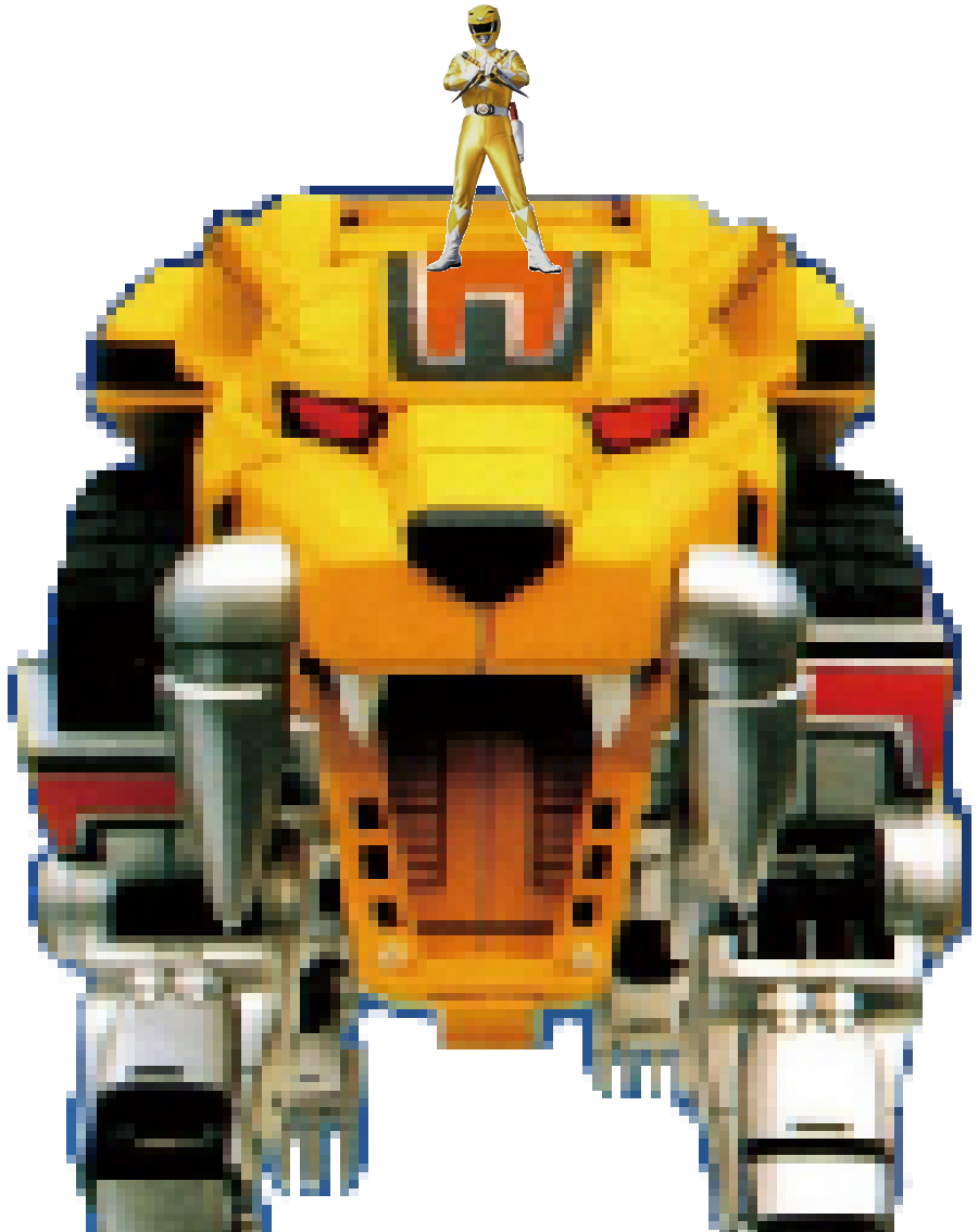 Yellow Ranger Tiger Yellow Ranger with Sabertooth Tiger Dinozord by ChipmunkRaccoonOz on ...