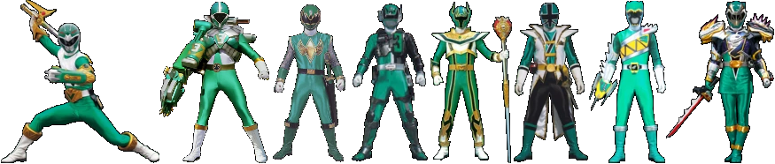 All Green Rangers in Super Mode by ChipmunkRaccoonOz on DeviantArt
