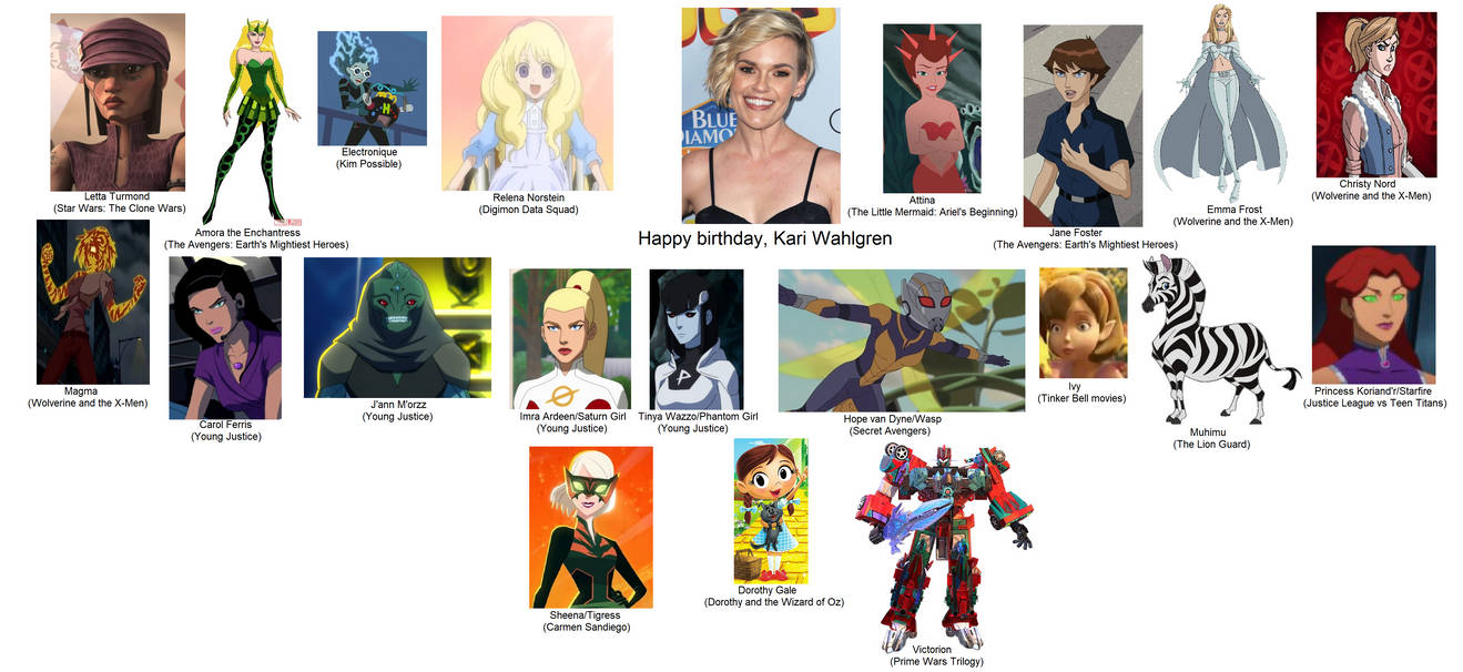 Happy Birthday, Kari Wahlgren by ChipmunkRaccoonOz on DeviantArt