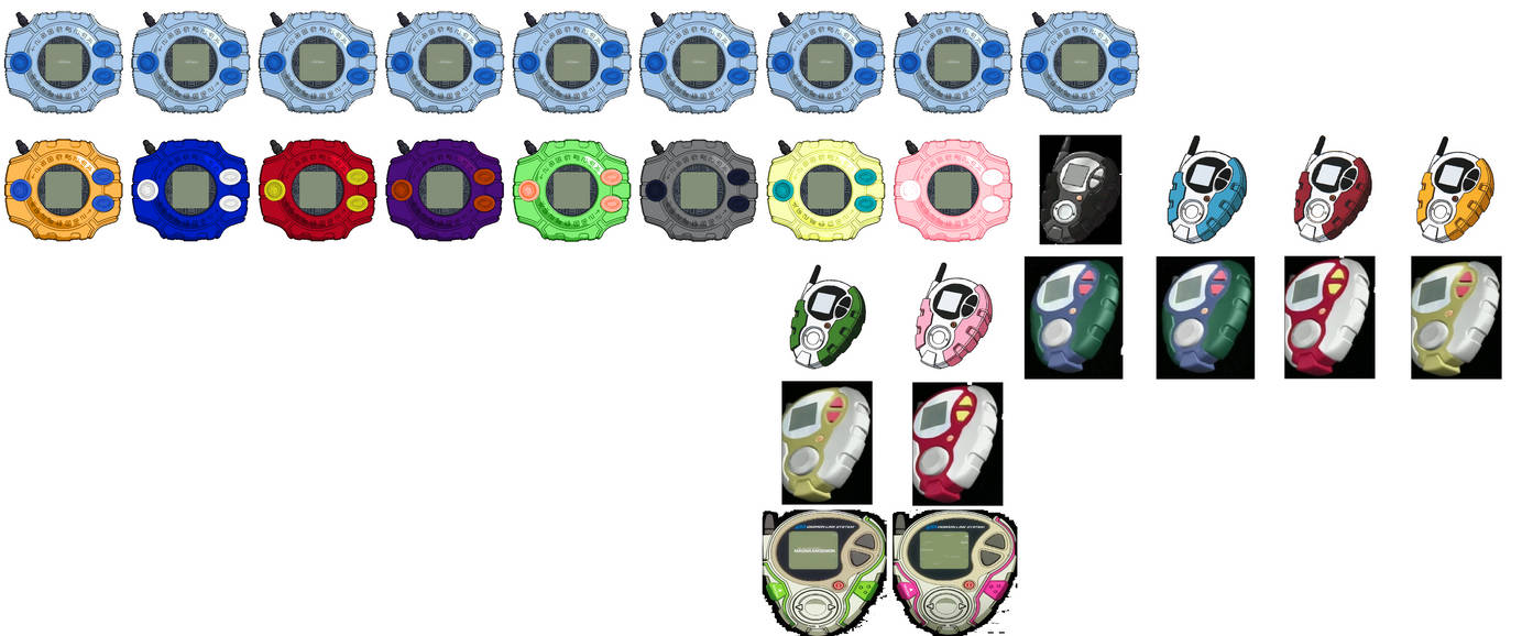 Digivices in Digimon Adventure series by ChipmunkRaccoonOz on DeviantArt