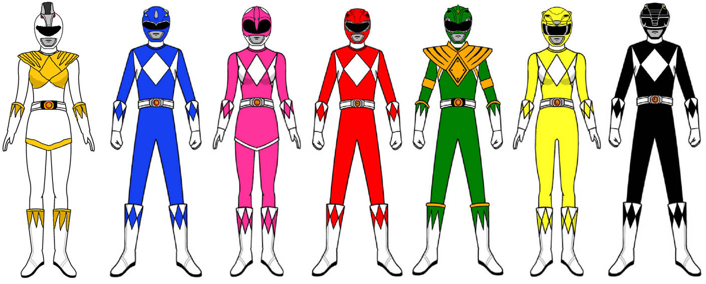 My AU Mighty Morphin Power Ranger team by ChipmunkRaccoonOz on DeviantArt