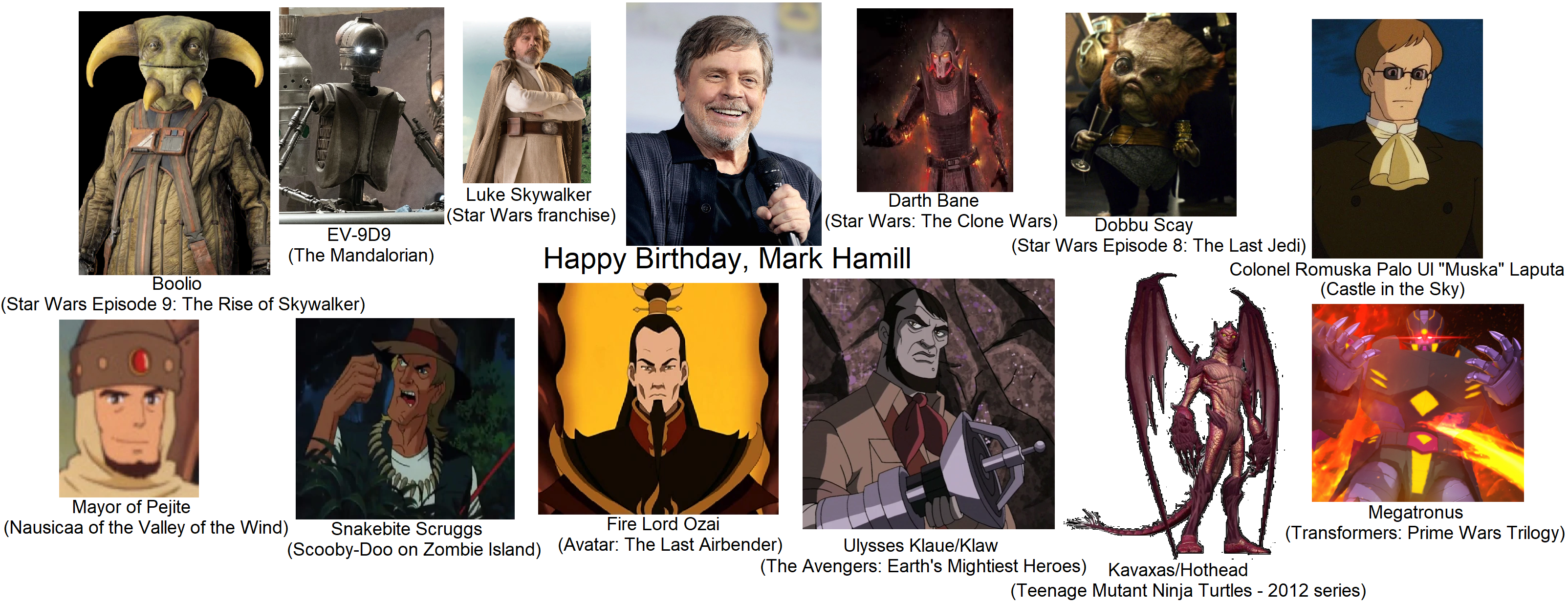 Mark Hamill's birthday (Sep 25th, 1951)