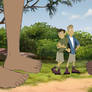 Kratt Brothers with giant Aviva and giant Koki