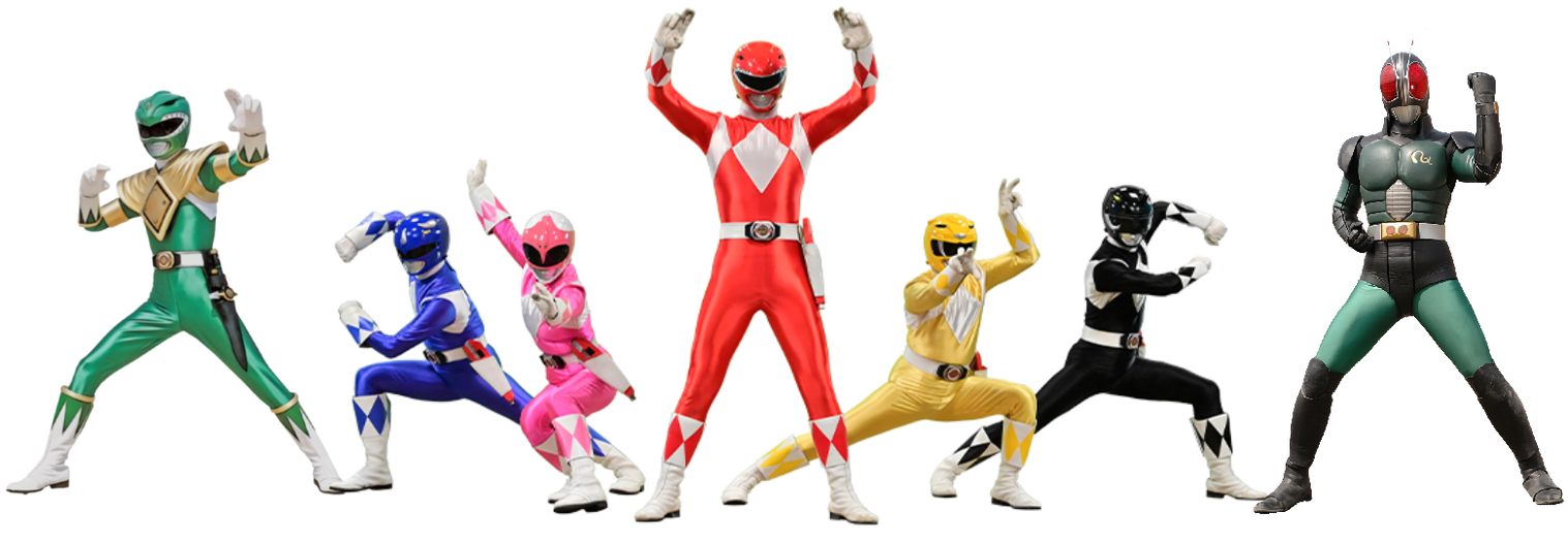 Mighty Morphin Power Rangers + Masked Rider vector by ChipmunkRaccoonOz ...