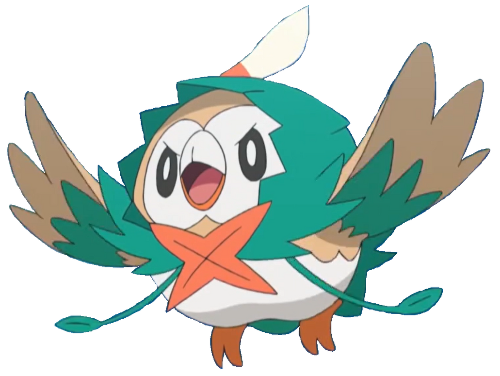 Rowlet in Decidueye cloak render by ChipmunkRaccoonOz on DeviantArt