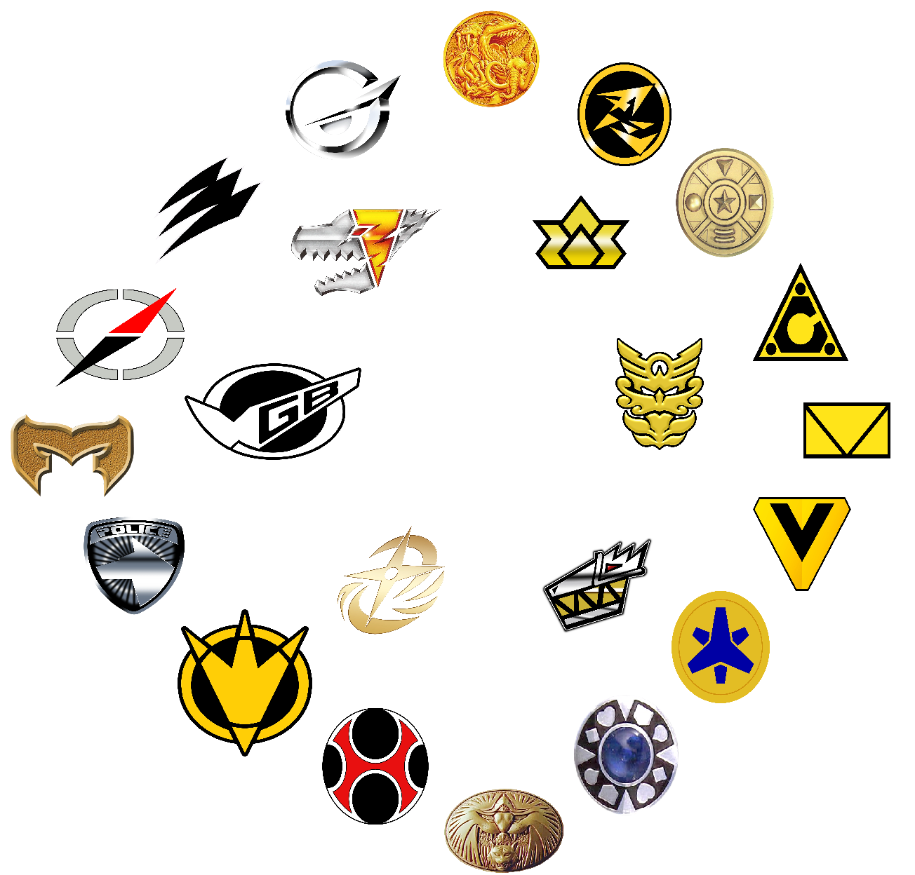Power Rangers Symbols by ChipmunkRaccoonOz on DeviantArt