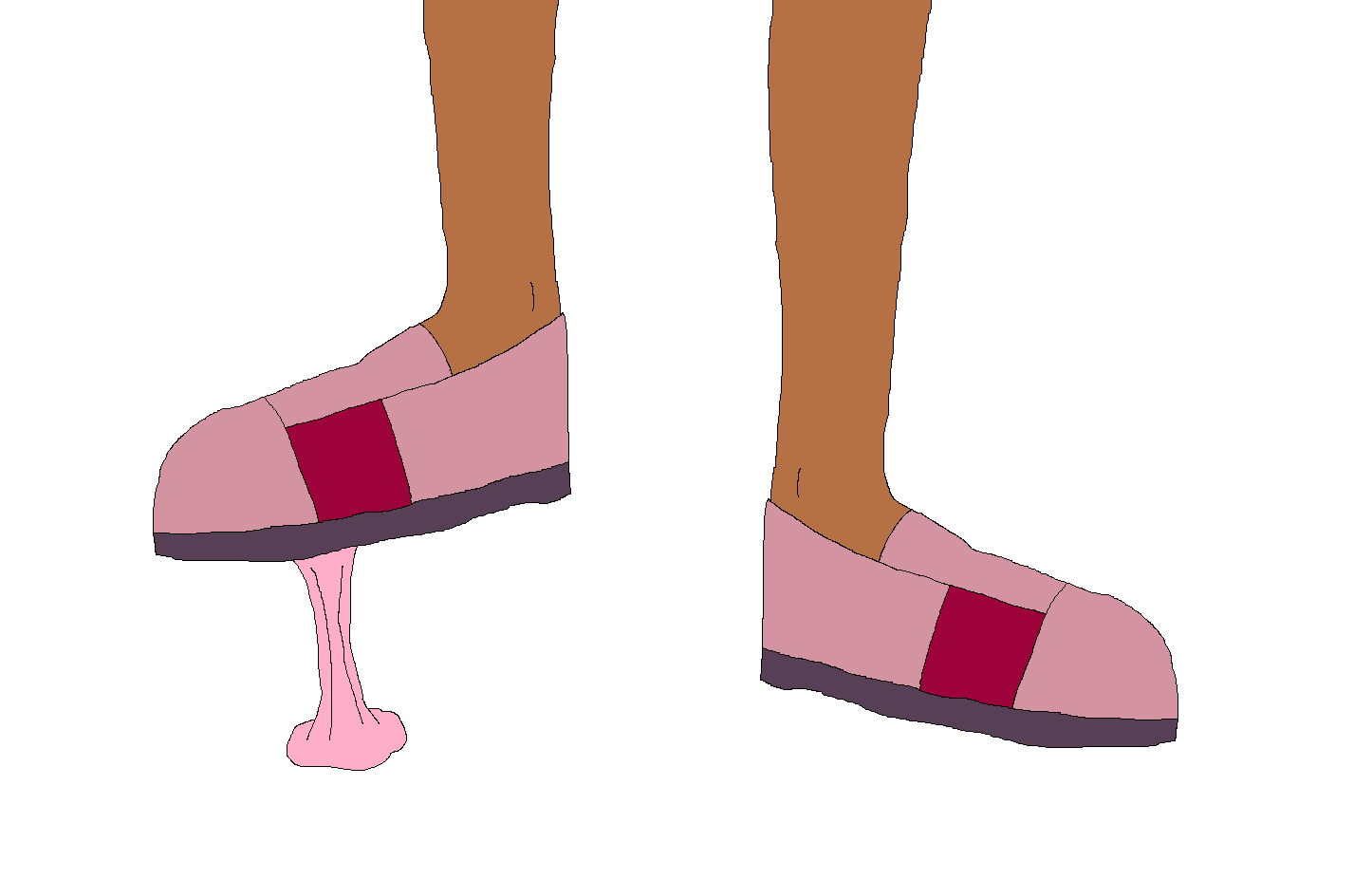 Serena's feet and red + pink toenails by ChipmunkRaccoonOz on DeviantArt