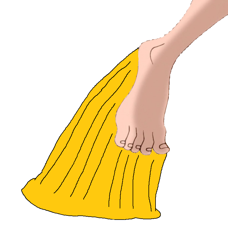 Jane Porter's foot stuck in sticky goo