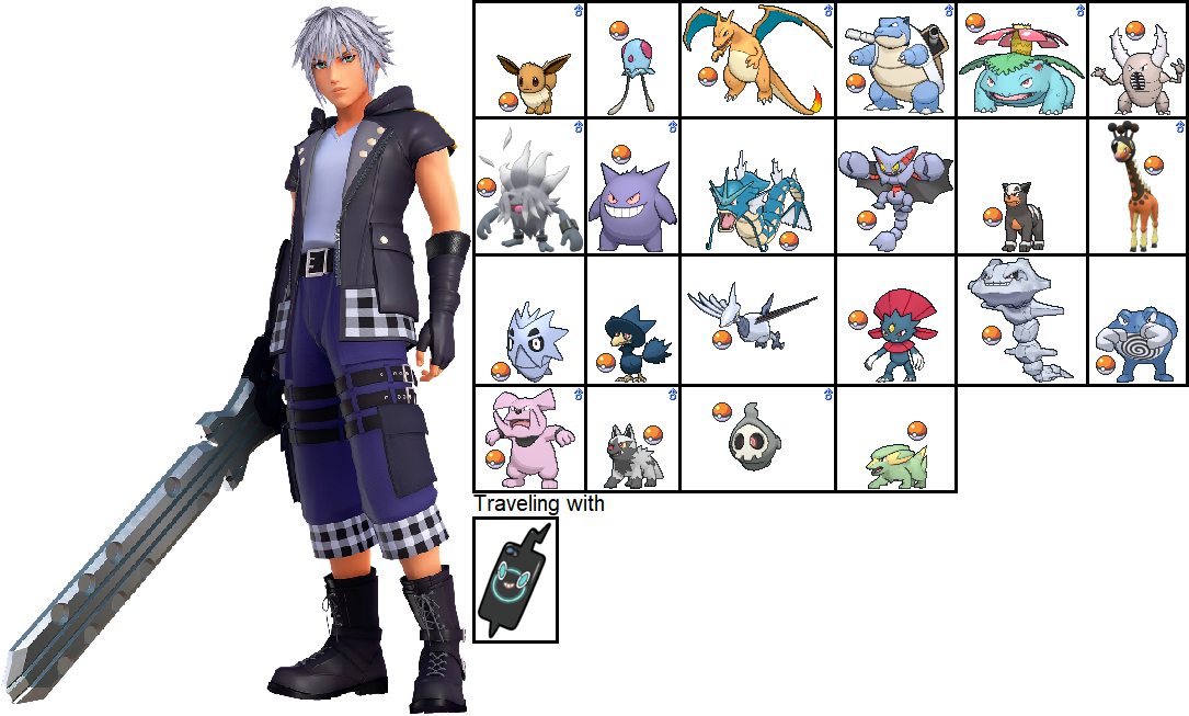 No Color Riku Pokemon Riku's Pokemon Team for xinbra by ChipmunkRaccoonOz on DeviantArt