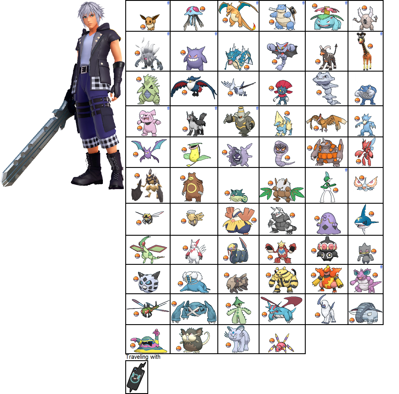 No Color Riku Pokemon Riku's Pokemon Team for xinbra by ChipmunkRaccoonOz on DeviantArt