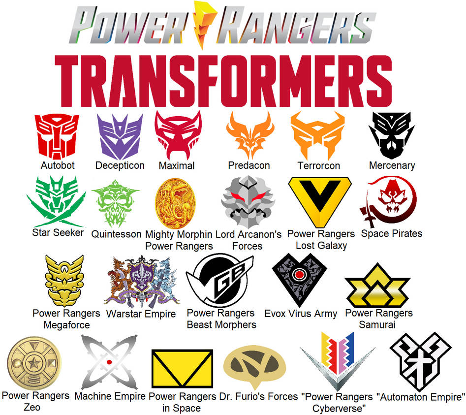 Power Rangers Transformers Insignias by ChipmunkRaccoonOz on DeviantArt