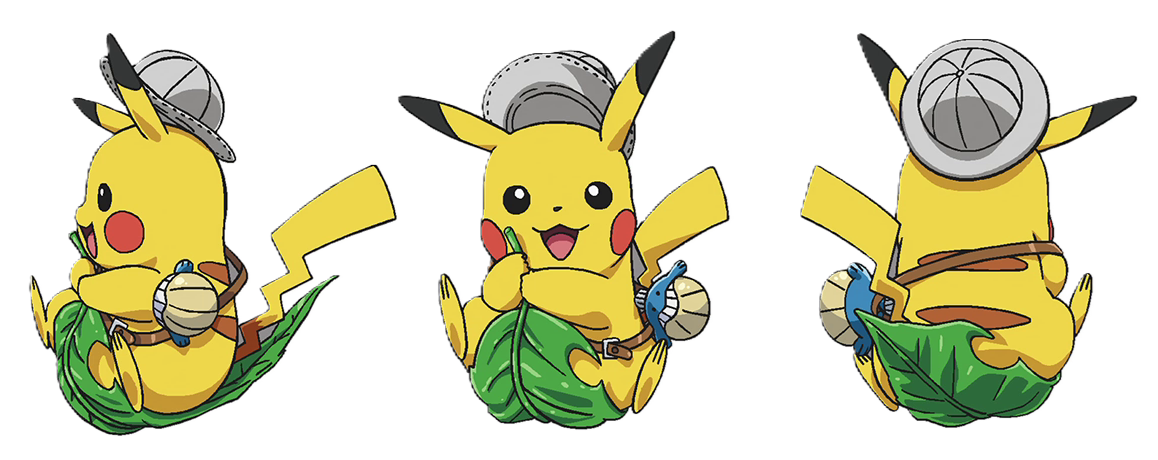 Pikachu explorer attire renders by ChipmunkRaccoonOz on DeviantArt