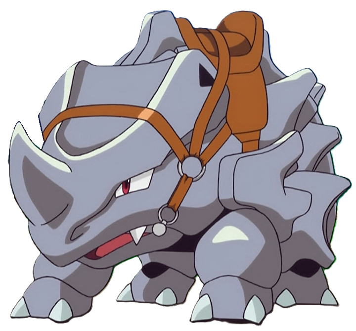 Rhyhorn with ride gear render by ChipmunkRaccoonOz on DeviantArt