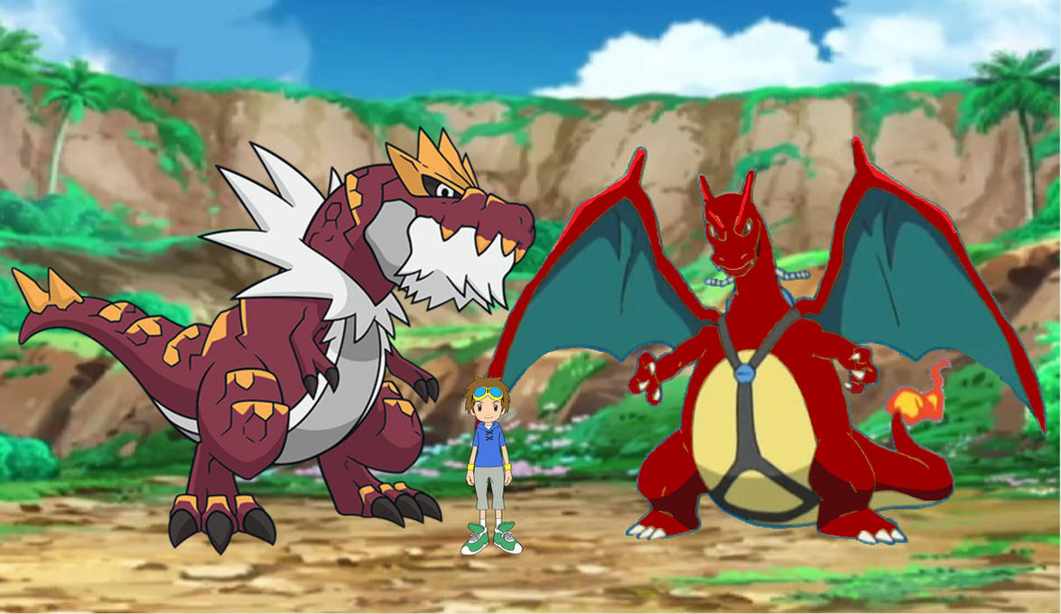 Pokemon Charizard Ride Takato with Tyrantrum and Grani the Ride Charizard by ChipmunkRaccoonOz ...