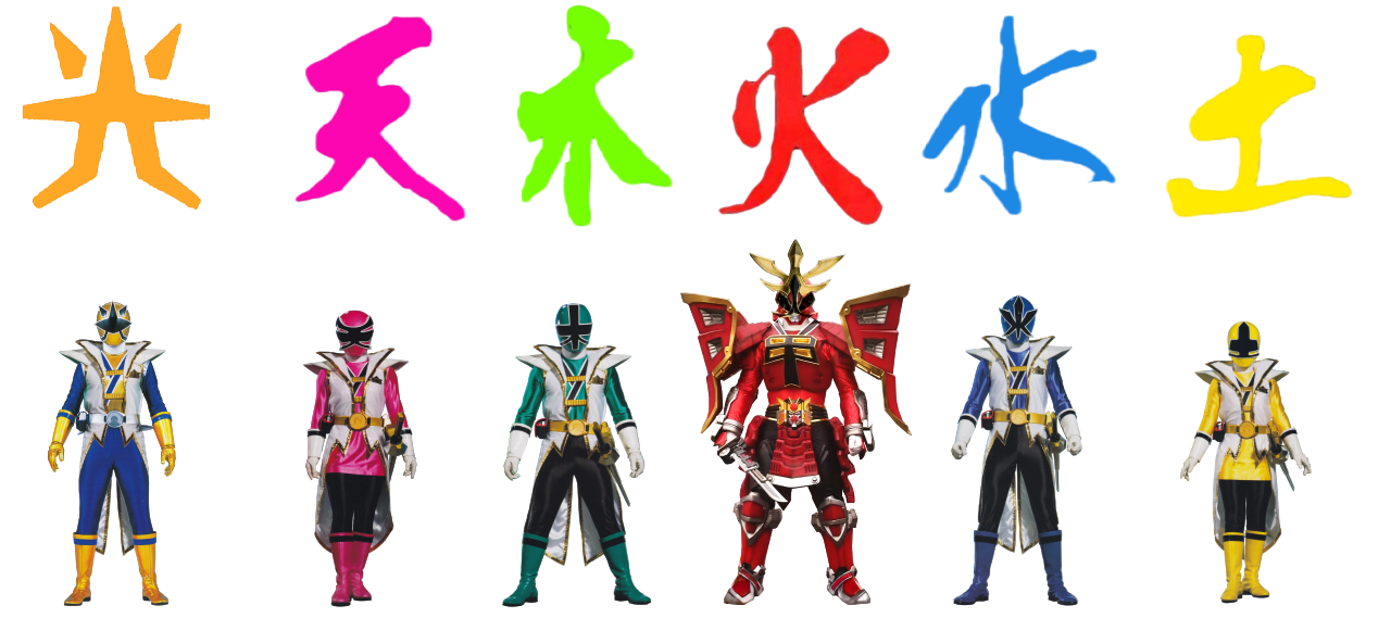 Samurai Rangers and Kanji-Symbol Power by ChipmunkRaccoonOz on DeviantArt