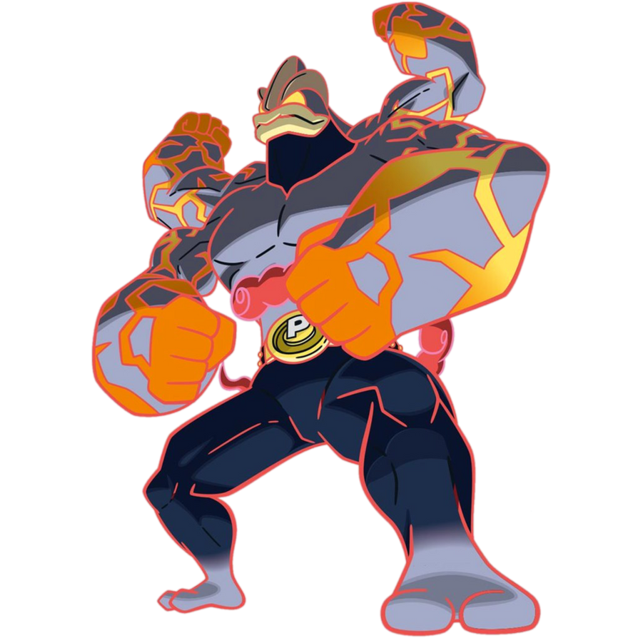 Dream World Gigantamax Machamp render by ChipmunkRaccoonOz on DeviantArt