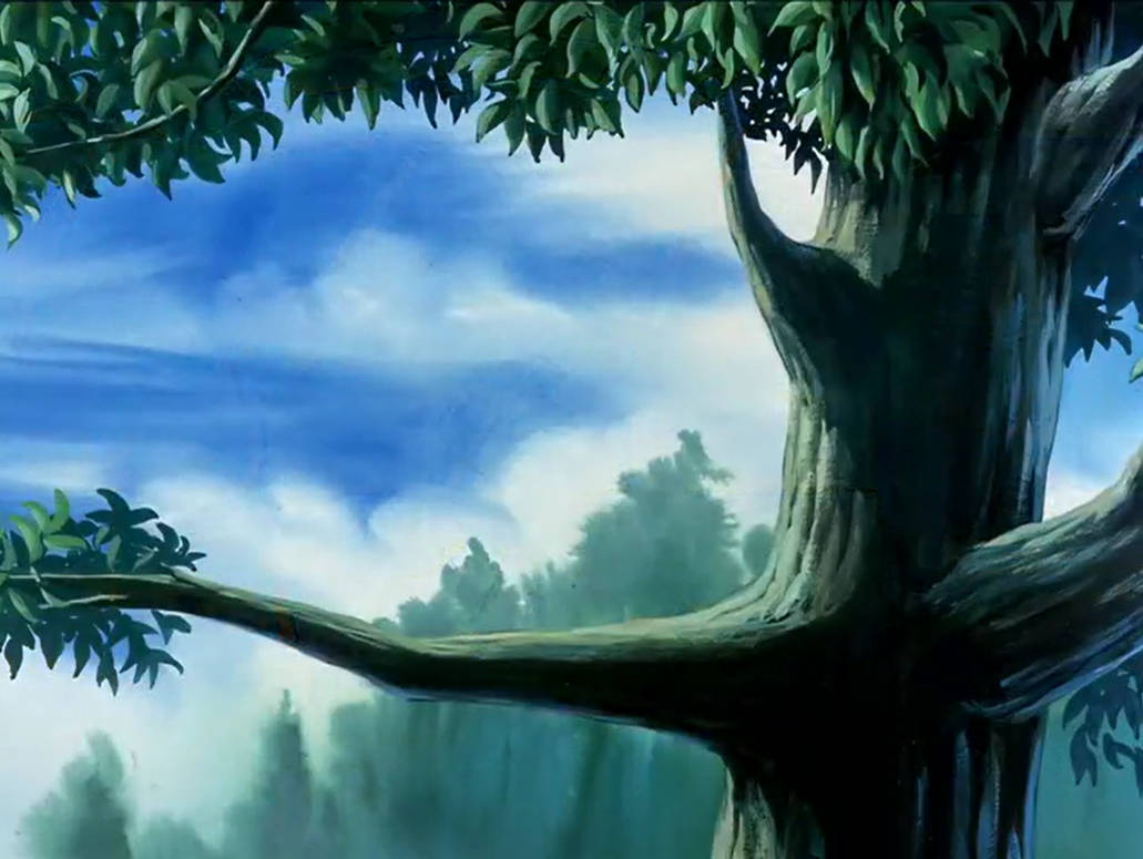 Hanna-Barbera forest background