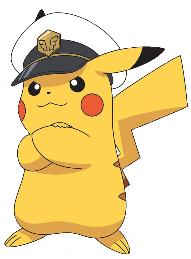 Captain Pikachu render by ChipmunkRaccoonOz on DeviantArt