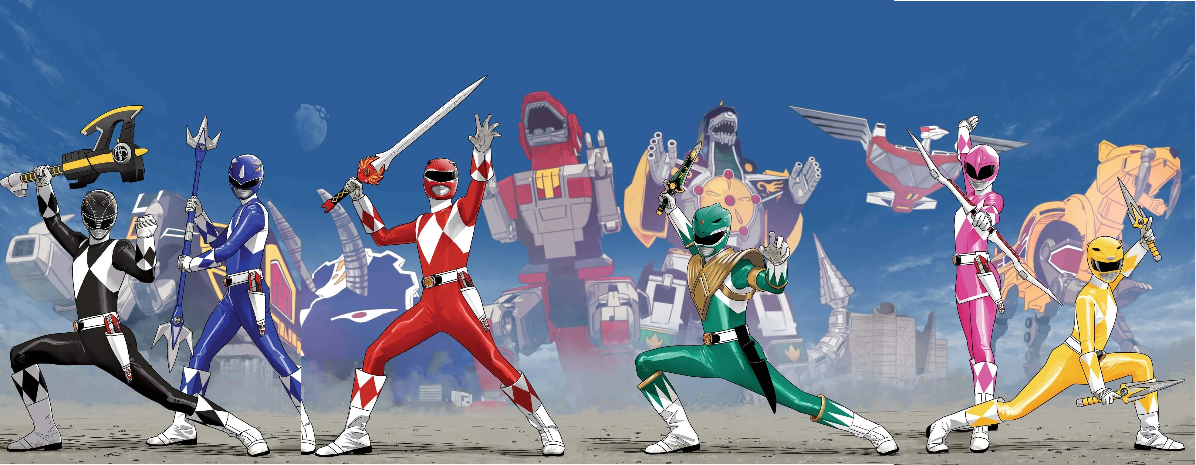 MMPR with Dinozords by ChipmunkRaccoonOz on DeviantArt