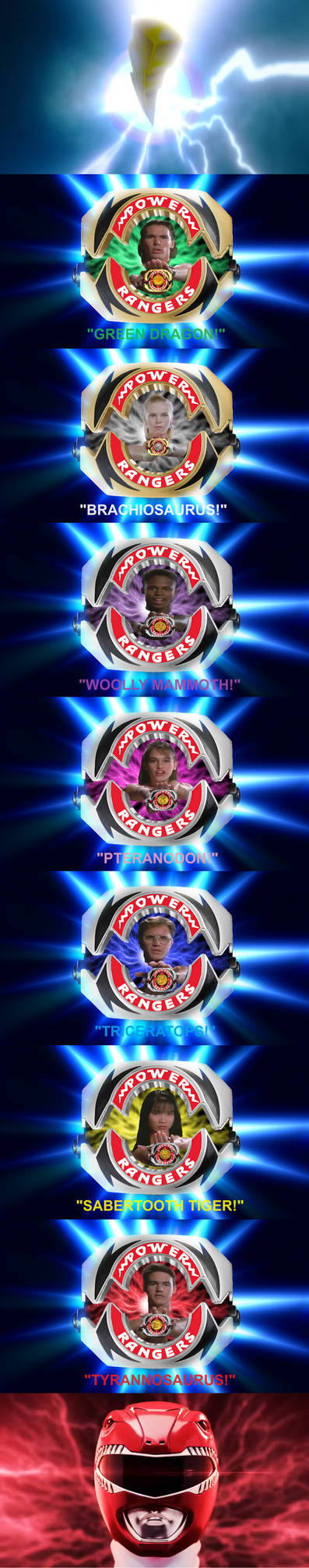 Mmpr Evolution MMPR Morphing Sequence - my Power Rangers universe by ChipmunkRaccoonOz ...