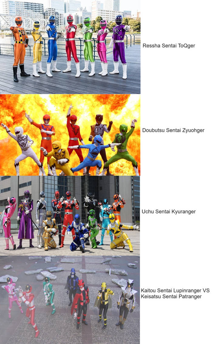 Sentai-exclusive Power Ranger teams by ChipmunkRaccoonOz on DeviantArt