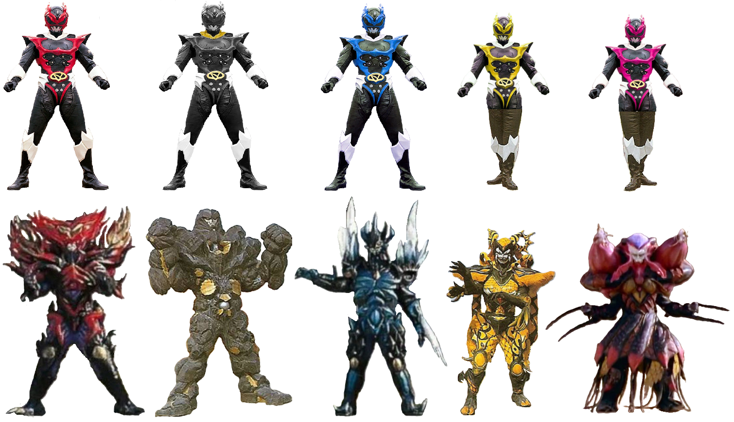 Psycho Ranger Color Psycho Rangers - ranger and monster forms by ChipmunkRaccoonOz on ...