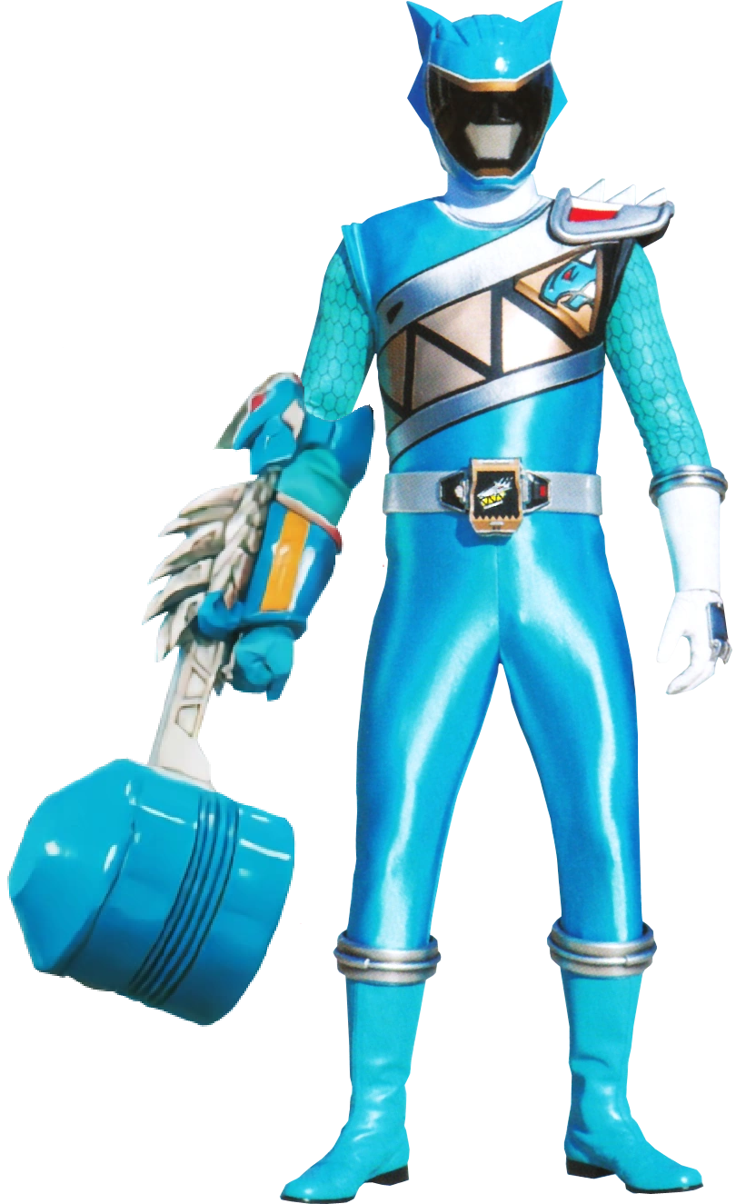 Aqua Ranger with Ankylo Hammer by ChipmunkRaccoonOz on DeviantArt
