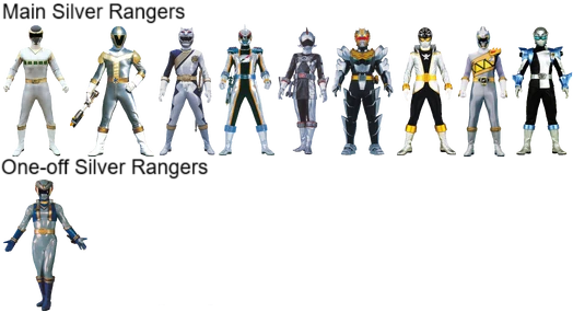 Power Ranger All Silver Rangers Silver Rangers by ChipmunkRaccoonOz on DeviantArt