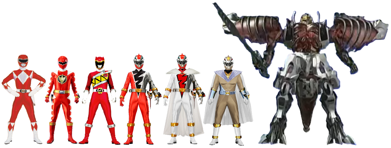 Dino Tyranno with T-Rex themed Rangers by ChipmunkRaccoonOz on DeviantArt