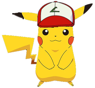Pikachu with Ash's 1st cap render by ChipmunkRaccoonOz on DeviantArt