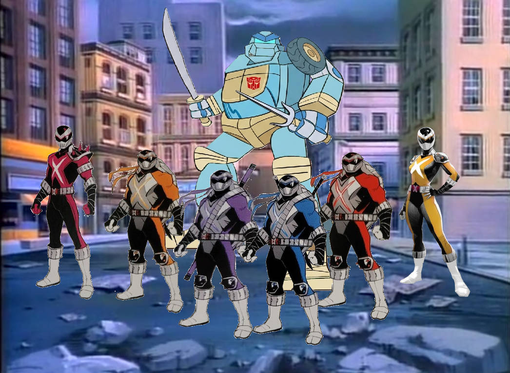 Shellshock with Ninja Squirtle Rangers by ChipmunkRaccoonOz on DeviantArt