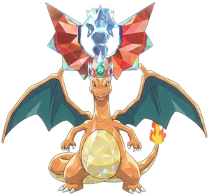 Terastallized Dragon-type Charizard render
