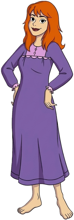 Shannon Blake in nightgown with shoulder-length hair render